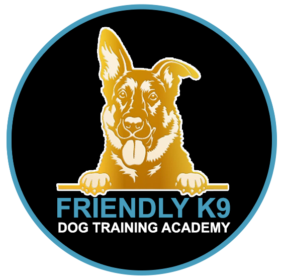 friendly k9 dog raining academy logo